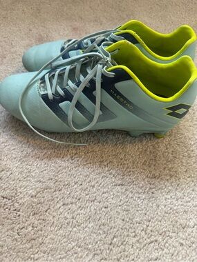 Maestro Light Blue and Neon Yellow Soccer Cleats